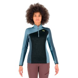 Varm trøye for kvinner Karpos Federa Half-Zip W Fleece Vulcan/Vårlys/midnatt